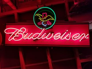 Large Budweiser Neon Sign 48”x 24”