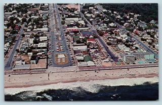 Postcard De Rehoboth Beach Airview Band Stand Rehoboth Ave Boardwalk C1960s T10
