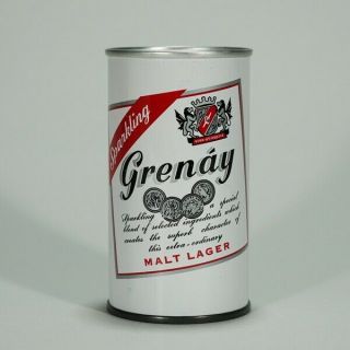 Grenay Brewing Malt Lager Zip Top Beer Can Norfolk Virginia Winged Lions - Sharp -