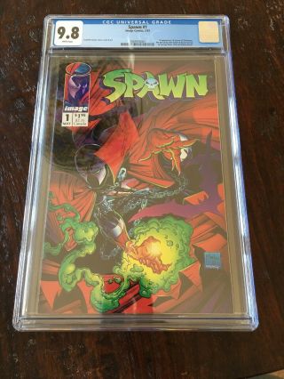 Spawn 1 Cgc 9.  8 Nm/mt 1st Appearance Of Spawn (al Simmons) White Pages 