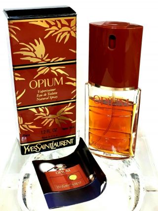 Vintage Opium By Yves Saint Laurent Edt 1.  2 Oz 85 Full Formula Htf