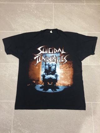 Suicidal Tendencies Vintage Tour T Shirt 1990 Nyhc Thrash Metal Punk Cd