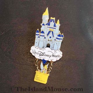 Rare Disney Le Castle Balloon Tinker Bell Walt Disney World Dangle Pin (uc:2210)