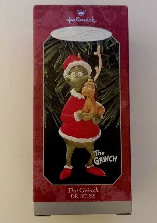 Hallmark Keepsake 1998 The Grinch & Max Dr.  Seuss Christmas Ornament Vintage