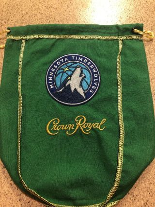 Minnesota Timberwolves Crown Royal Bag Green 750 Ml