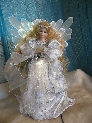 Fiber Optic Angel With Doll Hair (12f123)