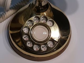 Vintage Brass French Victorian Rotary Telephone Fold A Phone Made In Japan 2