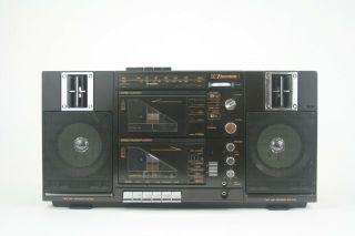 Vintage Emerson Portable Radio Dual Cassette Recorder Boombox Ctr - 960