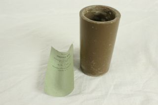 Edison 2 Minute Brown Wax Cylinder Record - 7254