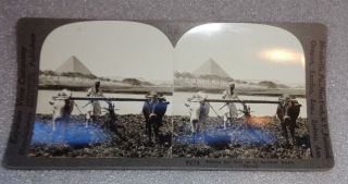 Antique Keystone Real Photo Stereoview Card Egypt Pyramid