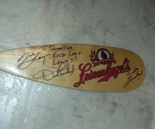 Leinenkugels Beer Canoe Paddle " Join Us Out Here " Leinie Brothers Signed Paddle