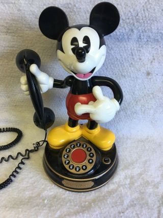 Vintage Walt Disney Mickey Mouse Animated Telephone Telemania Phone Talking