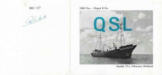 1970 Qsl: Radio Veronica,  International Waters,  Dutch Offshore Pirate Radio