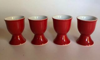 4 Mid Century Modern Egg Cups Ceramic
