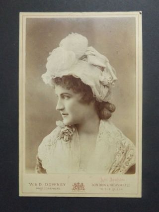 Vintage Victorian Cabinet Card - Studio Posed Female Portrait - Named