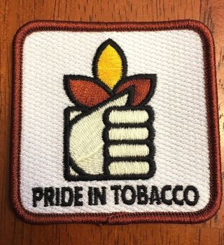 Pride In Tobacco Embroidered Sew On Patch Rj Reynolds 2 3/4 " Square