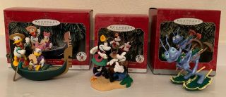 3 Hallmark Keepsake Ornaments Disney/pixar Mickey Mouse Donald Duck A Bug 
