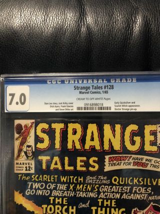Marvel Comics Strange Tales 128 CGC 7.  0 Stan Lee Jack Kirby 2