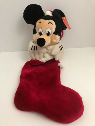 Disneyland Walt Disney World Mickey Mouse Plush Christmas Stocking