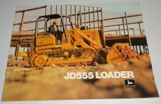 John Deere Jd555 Jd 555 Loader Crawler Sales Brochure 11/75 Literature