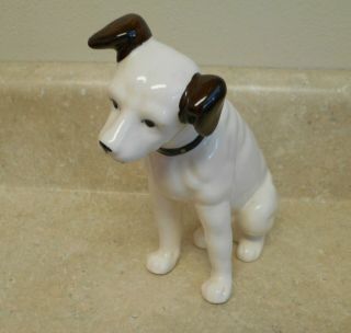 Vintage Rca Victor 6.  5 " Tall Nipper Dog Porcelain Bank