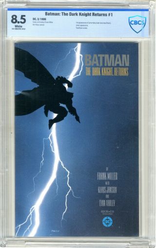 Batman The Dark Knight Returns 1 Cbcs 8.  5 Vf,  White Pgs 3/86 1st Appearance