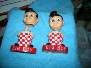 (2) Nos 2004 Bobs Big Boy Dashboard Bobble Head 1950 Vintage Style 4 - 1/4 "