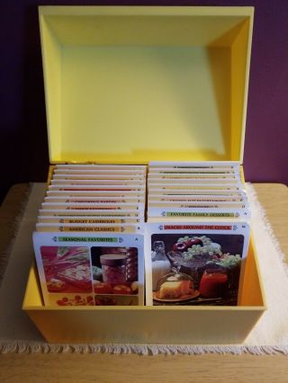 1971 Vintage Betty Crocker Recipe Card Library Yellow Box Index