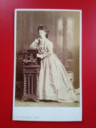 Victorian Cdv Fashionable Girl,  By Southwell Bros,  London