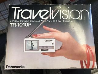 Panasonic Travelvision Tr - 1010p 1.  5 " Compact B&w Portable Television Nos