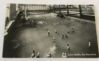 Vintage Rppc - Sutro Baths,  San Francisco Postcard