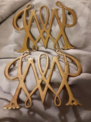(2) Virginia Metalcrafters William & Mary Brass Trivets