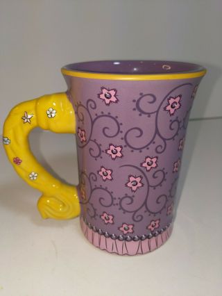 DISNEY PARKS Signature Mug Rapunzel Tangled Embossed Coffee Tea Mug Cup EUC 3