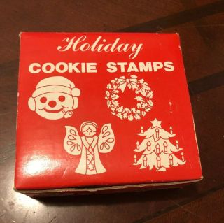 Lillian Vernon 1984 Porcelain Holiday Christmas Cookie Stamps Press