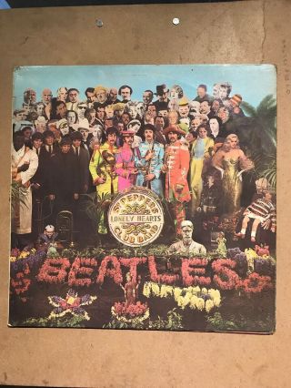 Vinyl Lp Sgt Peppers Lonely Hearts Club Band Beatles Pmc 7027 1st Press 1967 Vg
