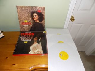 George Bizet Carmen Karajan Carreras 1983 Dg Digital 3 Lp Box Set 2741 025