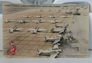 Ww2 Vintage Postcard Southeast Army Air Forces Training Planes Napier Field,  Al
