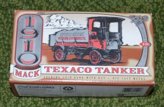 Texaco - 1910 Mack Tanker Metal Bank With Key - Series 12 -,  Never Opened