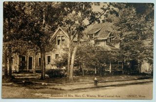 Ma Postcard Onset Cape Cod Home Of Mrs Mary C Weston West Central Ave Albertype