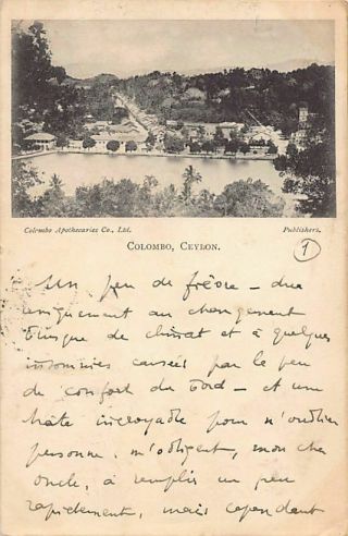 Sri Lanka - Ceylon - Colombo (general View) - Early Postcard.  - Publ.  Colombo Ap
