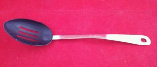 Oneida Black Nylon Slotted Strainer Spoon Stainless Steel Handle 12 1/2 "