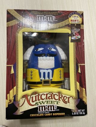 Official M&m Blue Nutcracker Sweet Candy Dispenser Open Box M1