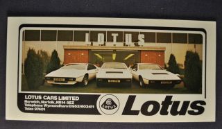 1977 Lotus Sales Brochure Folder Elite Eclat Esprit 77