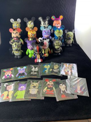 Disney Vinylmation Villains Series 1 Complete With Chaser And Cards
