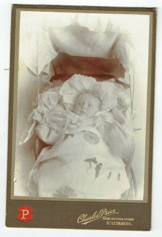 Victorian Cabinet Photo Baby In Pram St Leonards Photographer