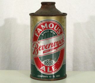 Beverwyck Famous Bbbb Ale Low Profile Irtp Cone Top Beer Can Albany,  York Ny
