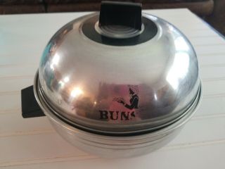 Vintage West Bend Usa Made Aluminum Bun Warmer 3 Piece Serving Oven