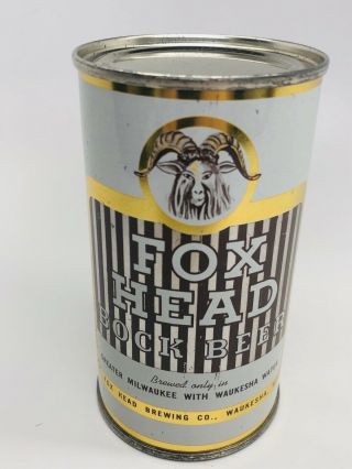 Fox Head Bock Beer - Flat Top Can.  Fox Head Brewing.  Waukesha,  Wisconsin - Wi