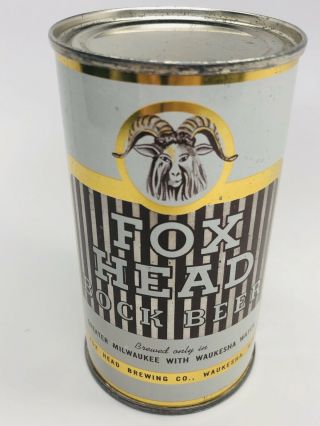 Fox Head BOCK Beer - Flat Top Can.  Fox Head Brewing.  Waukesha,  Wisconsin - WI 3