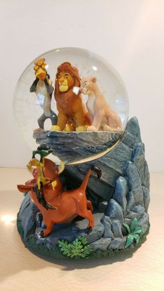 1994 Walt Disney “the Lion King” Musical Snow Globe Plays,  Circle Of Life